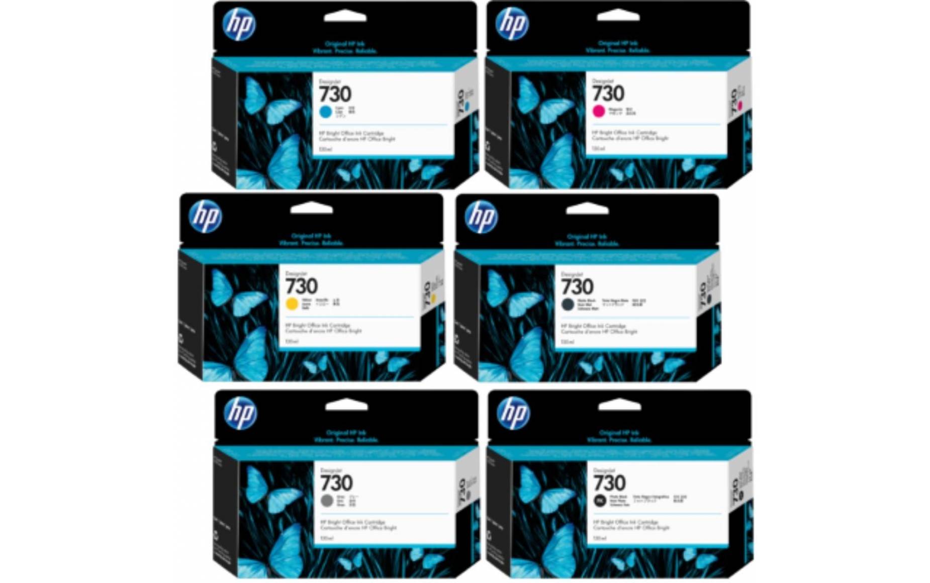thumbnail image 2 of Non-OEM Refillable Ink Cartridge Kit For HP DesignJet 84 & 85 - Fits 30, 90, 130 Series, 4-Color Multi-Pack (Black, Cyan, Magenta, Yellow) 2 of 6